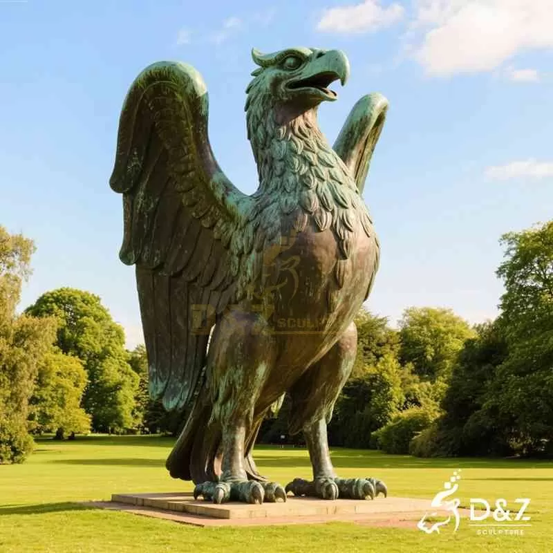 Large Outdoor Bronze Griffin Statue for Sale DZJ-86