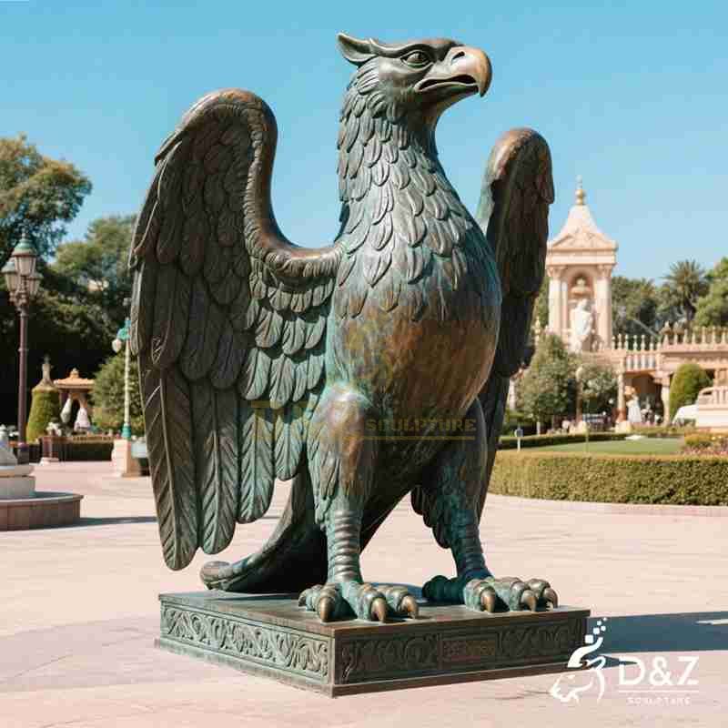 outdoor griffin statue