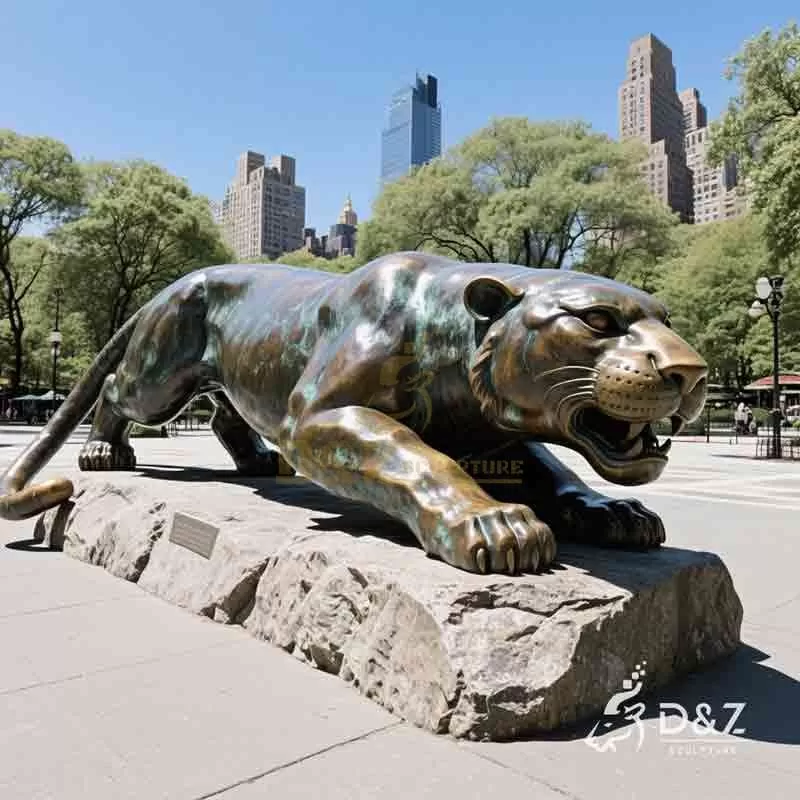 Large Bronze Jaguar Statue for Sale DZ-913