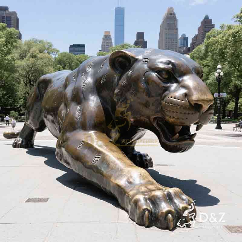 jaguar bronze statue