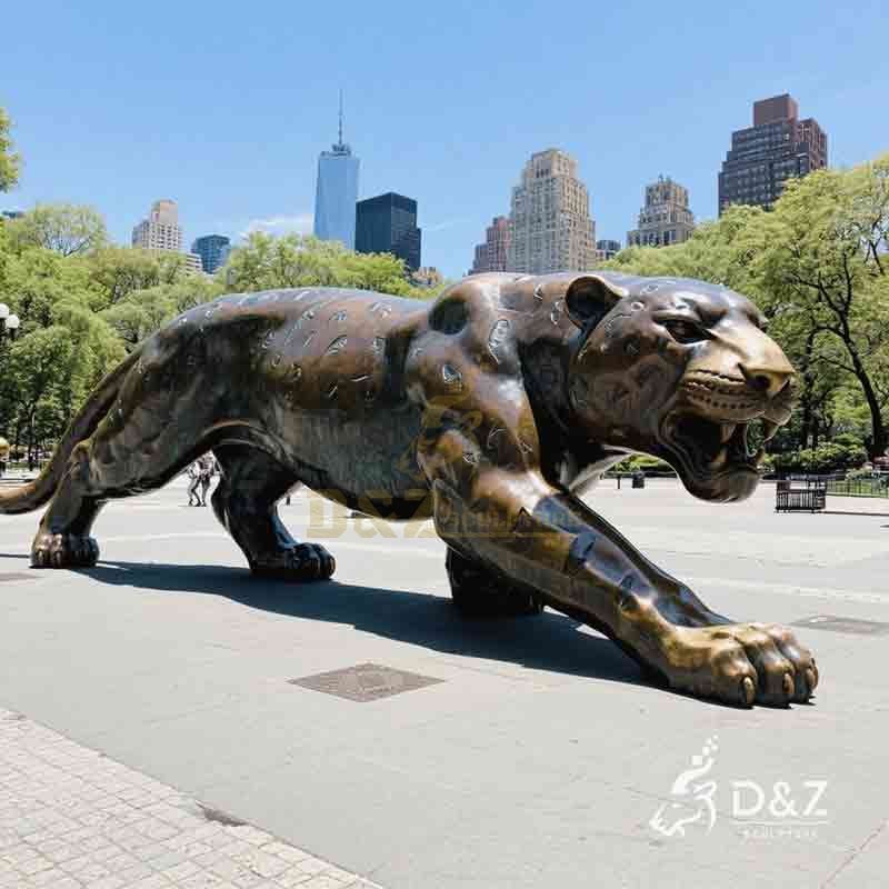 jaguar bronze statue