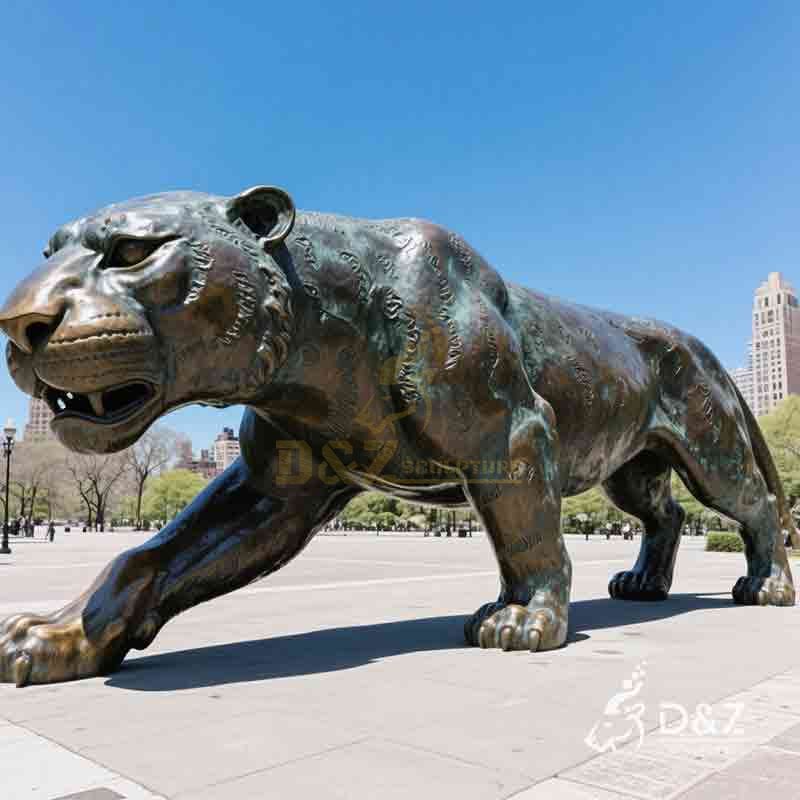 metal jaguar statue
