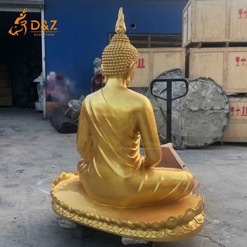 large brass buddha statue
