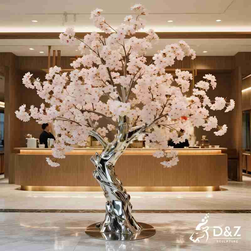japanese pink cherry blossom tree