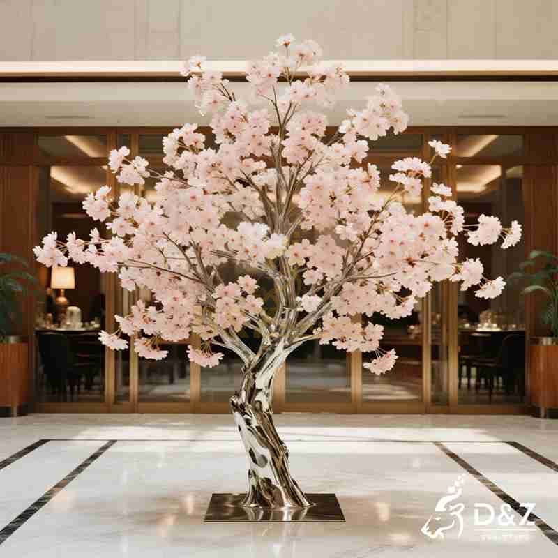 large metal tree sculpture