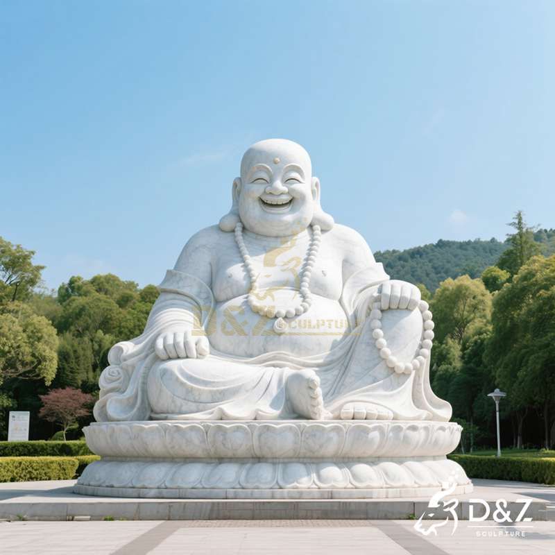 marble laughing buddha statue