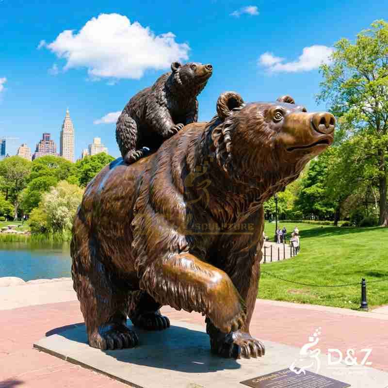 large garden bear statue