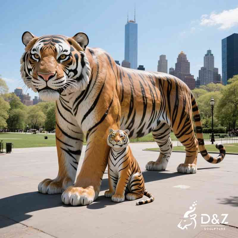 Large Outdoor Brass Tiger Statue for Sale DZJ-98