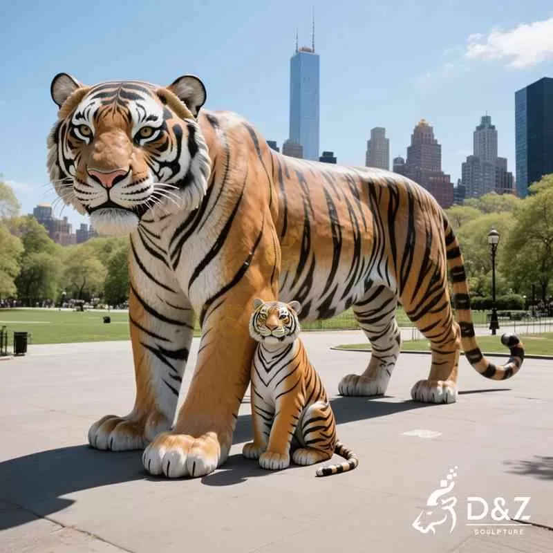 Large Outdoor Brass Tiger Statue for Sale DZJ-98