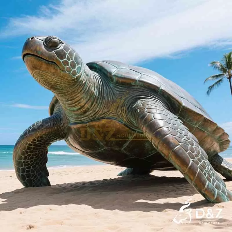 Large Outdoor Bronze Sea Turtle Statue for Garden DZJ-99