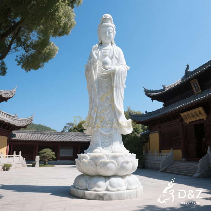 white marble buddha statue