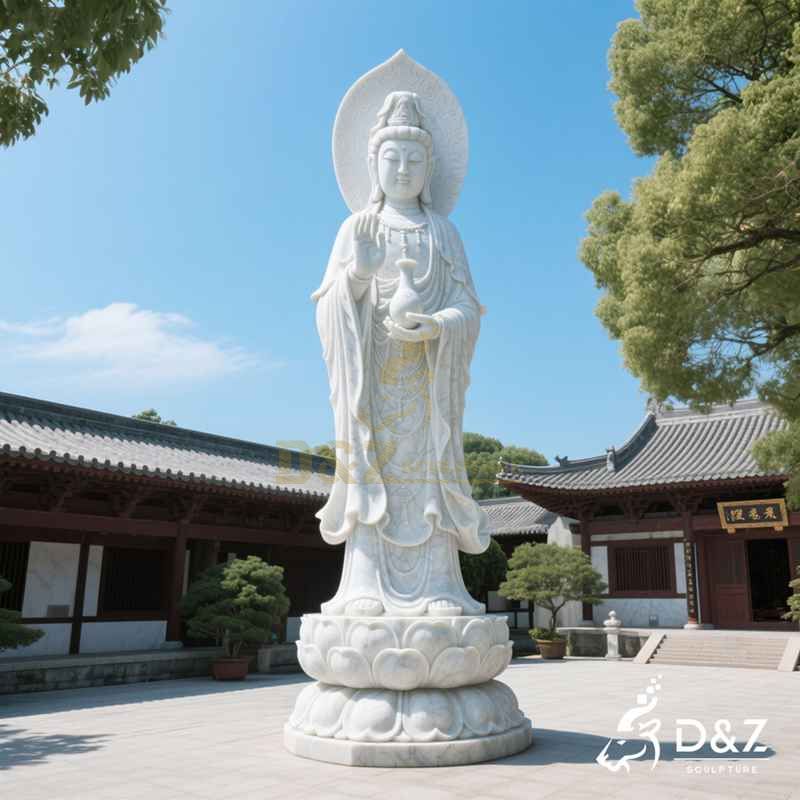 large marble buddha statue