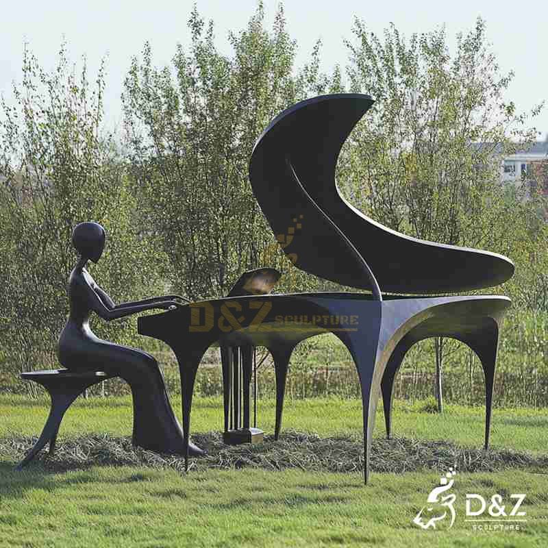woman playing piano art