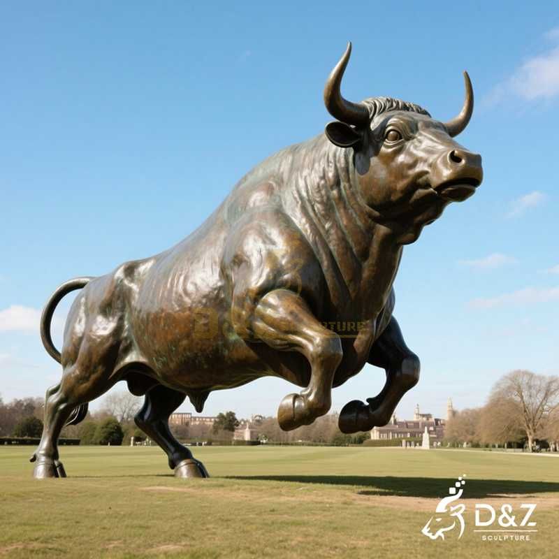 bronze statues bull fighting