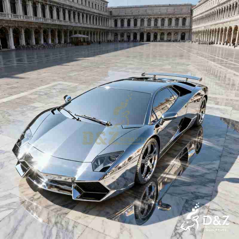Modern Metal Car Sculptures for Sale | Sports Car Model DZJ-118
