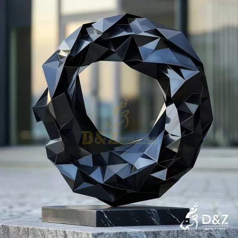 Geometric Metal Circle Sculpture Large Landmark Art DZJ-123