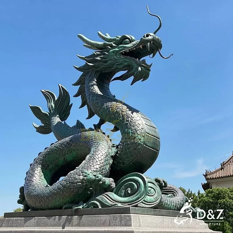 Large Bronze Japanese Dragon Statue for Sale DZJ-131