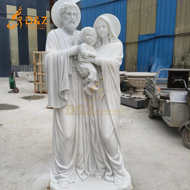 holy family marble statue