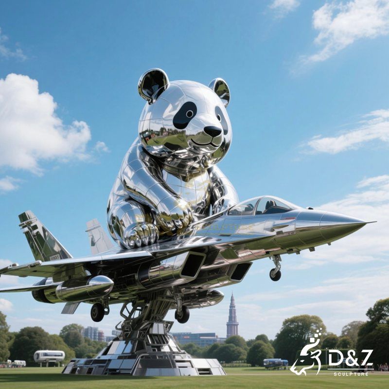 panda on a plane