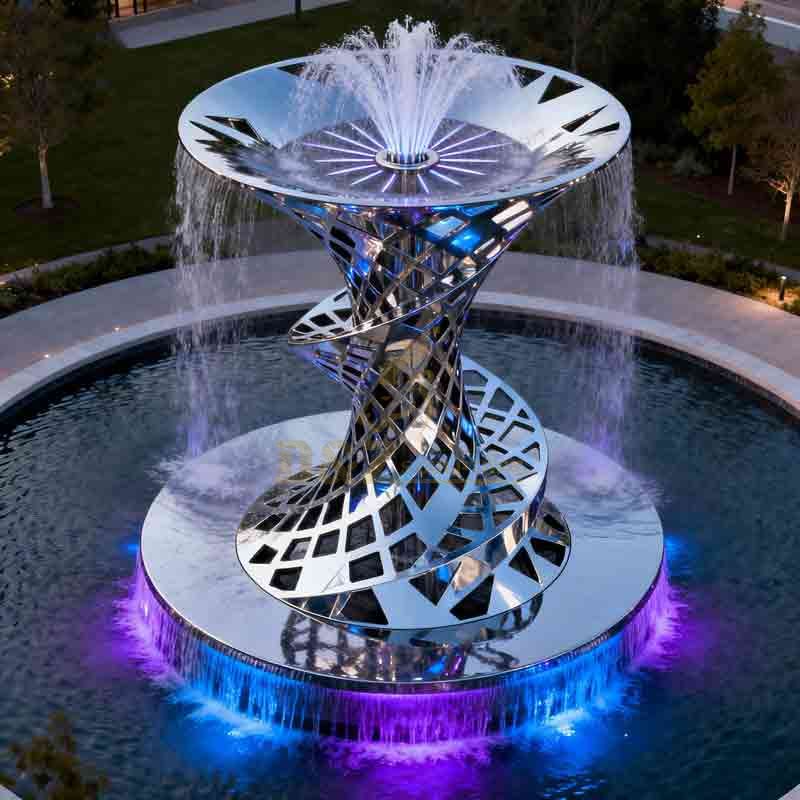metal landmark fountain sculpture