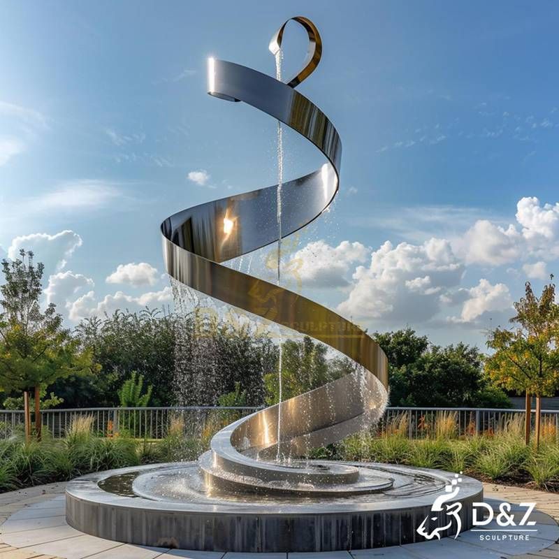 Large Metal Spiral Fountain for Outdoor DZJ-139