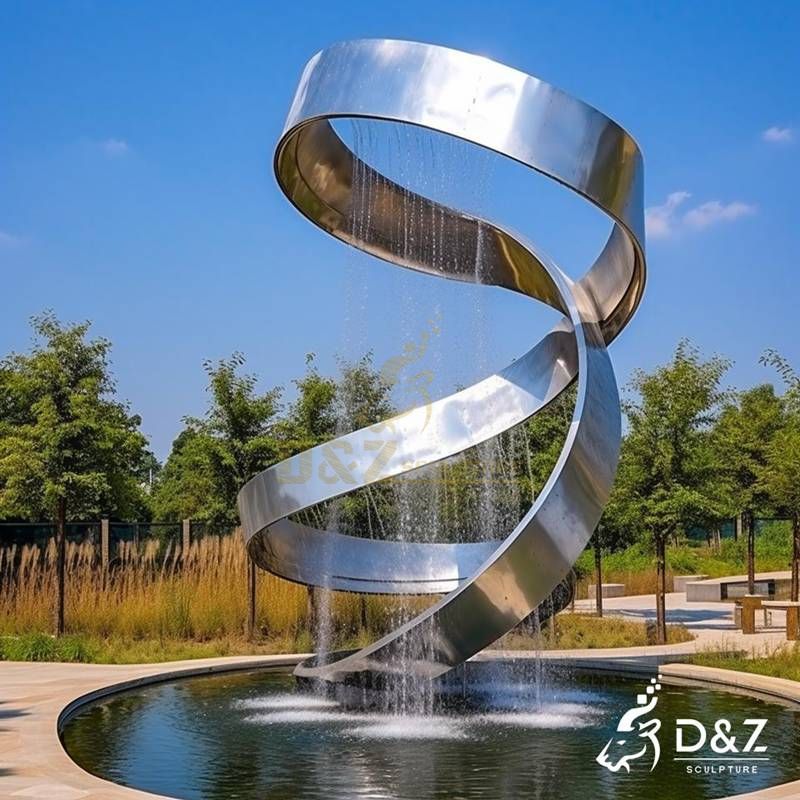 outdoor spiral fountain