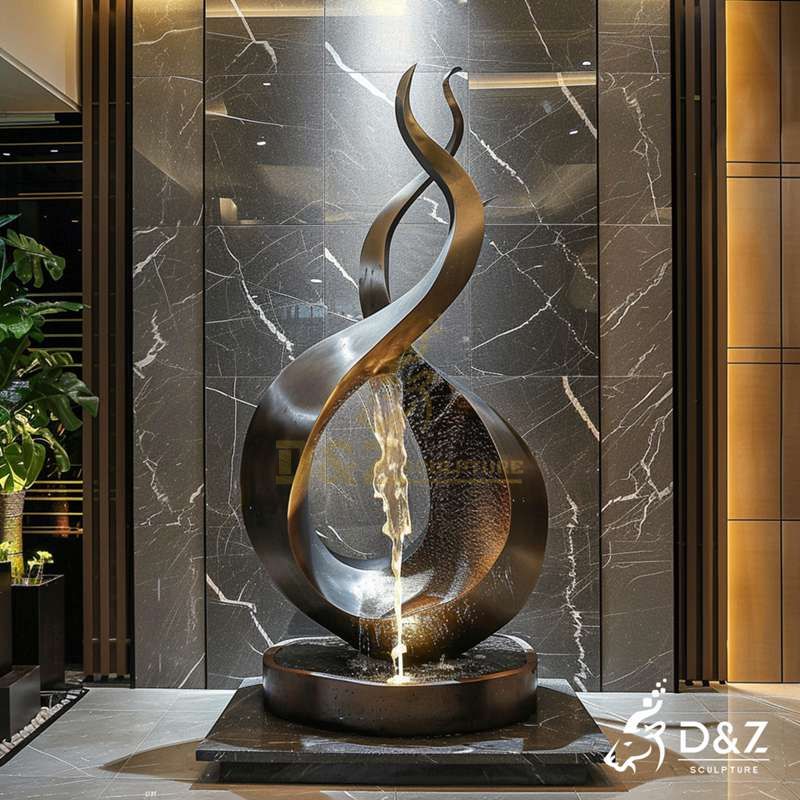 Large Modern Metal Waterfall Fountain for Home Decor DZJ-144