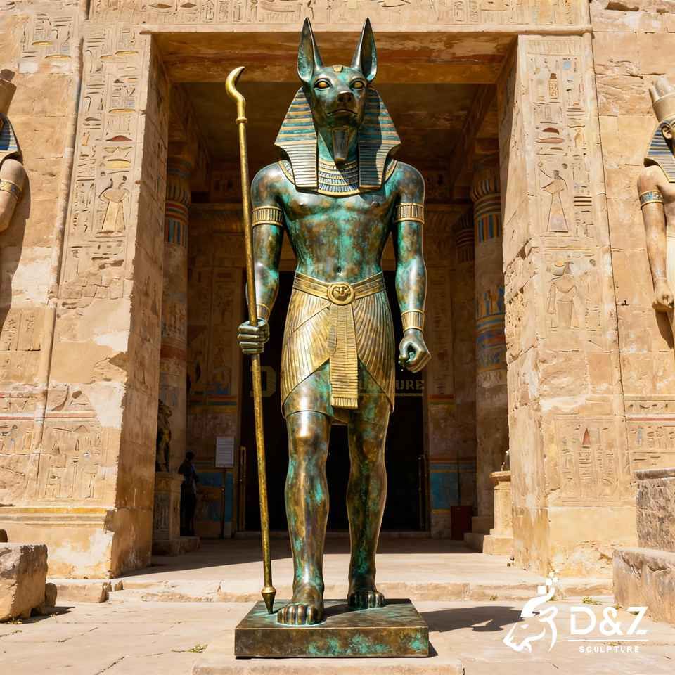 large anubis statue