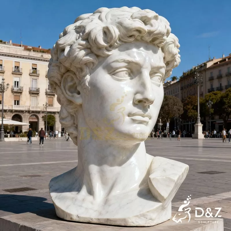 Custom Famous Large Marble David Face Sculpture DZJ-156