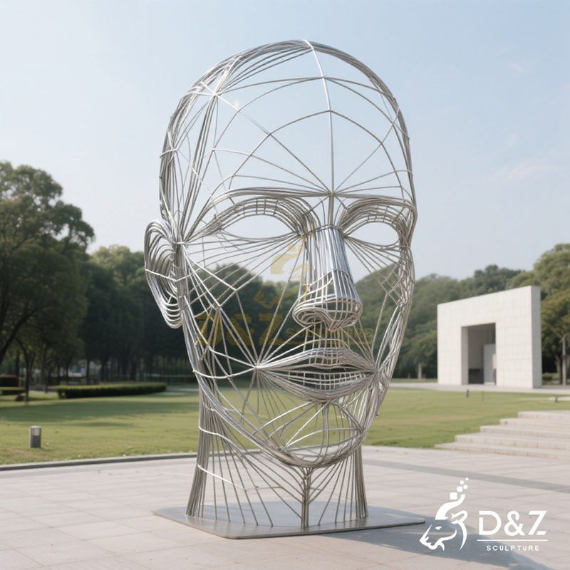 modern face sculpture