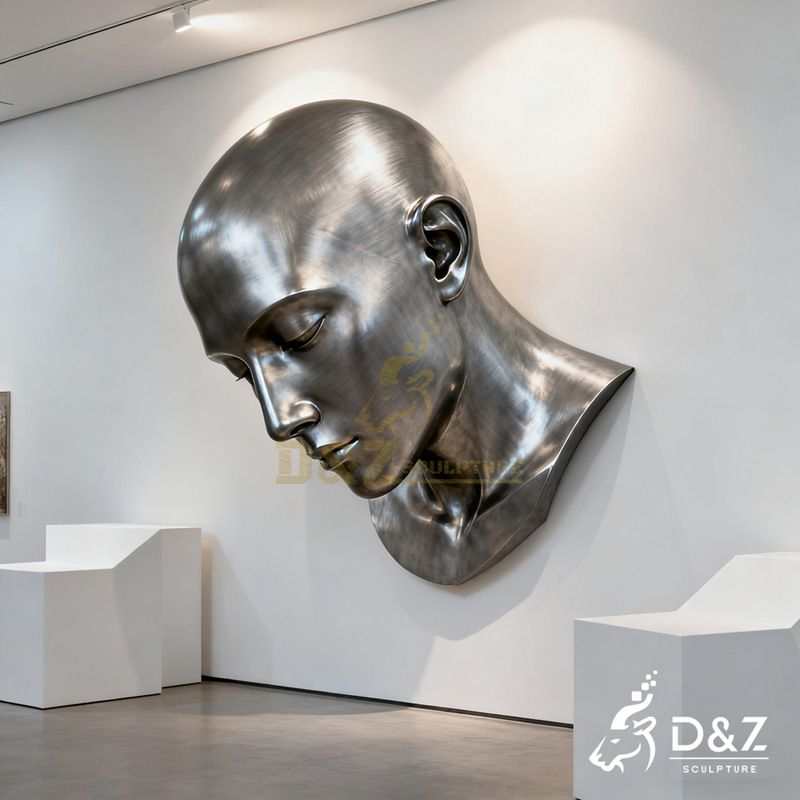 modern face sculpture