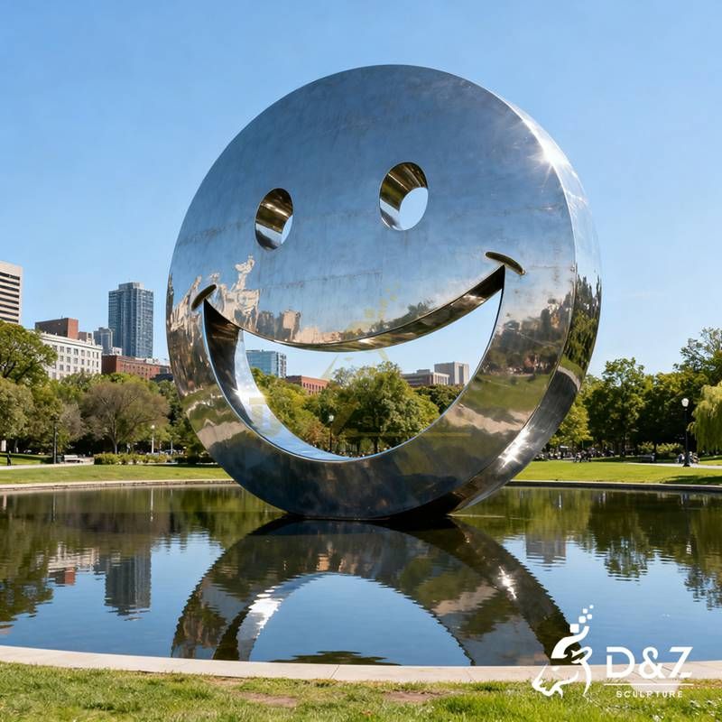 Custom Large Metal Smiley Face Sculpture DZJ-167