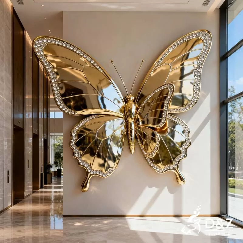 Large Modern Metal Butterfly Wall Sculpture DZJ-170