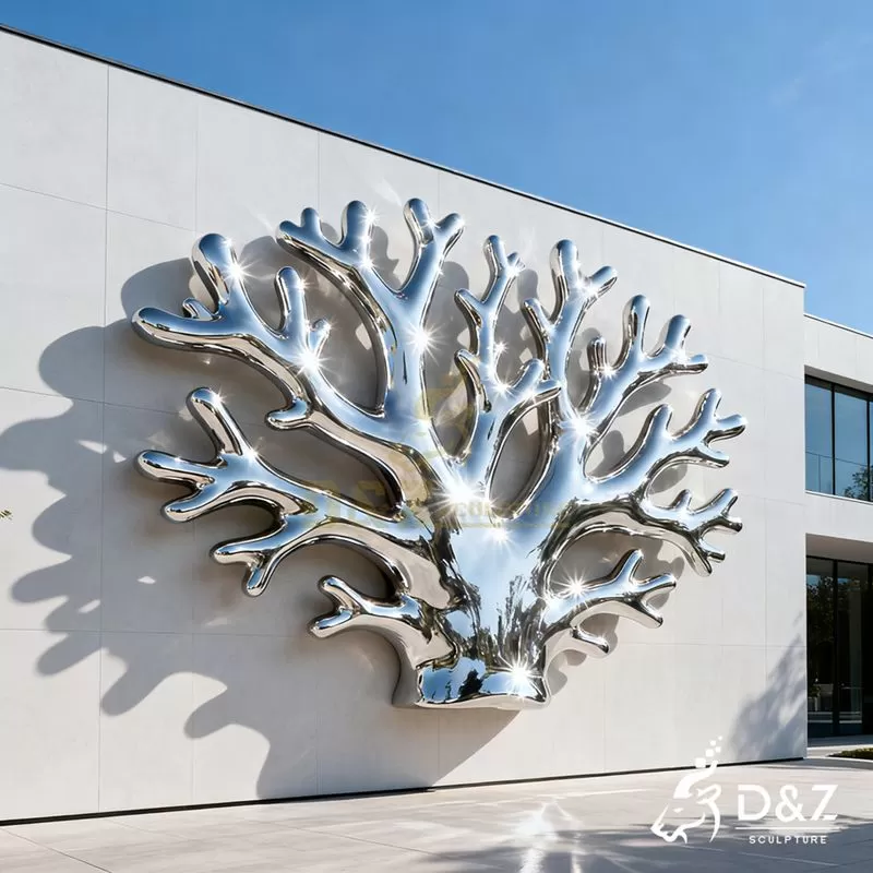 Modern Metal Coral Wall Sculpture for Art Spaces DZJ-171