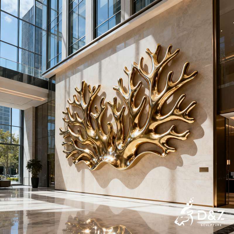 metal wall sculpture coral