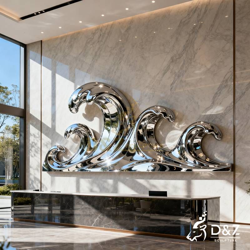 wave wall art sculpture