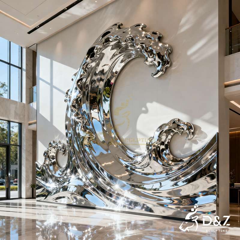 modern metal wall sculpture