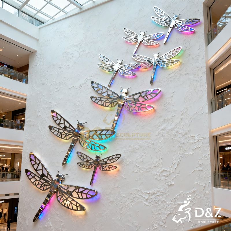 metal dragonfly wall sculpture