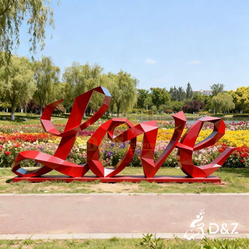 love metal sculpture love metal sculpture