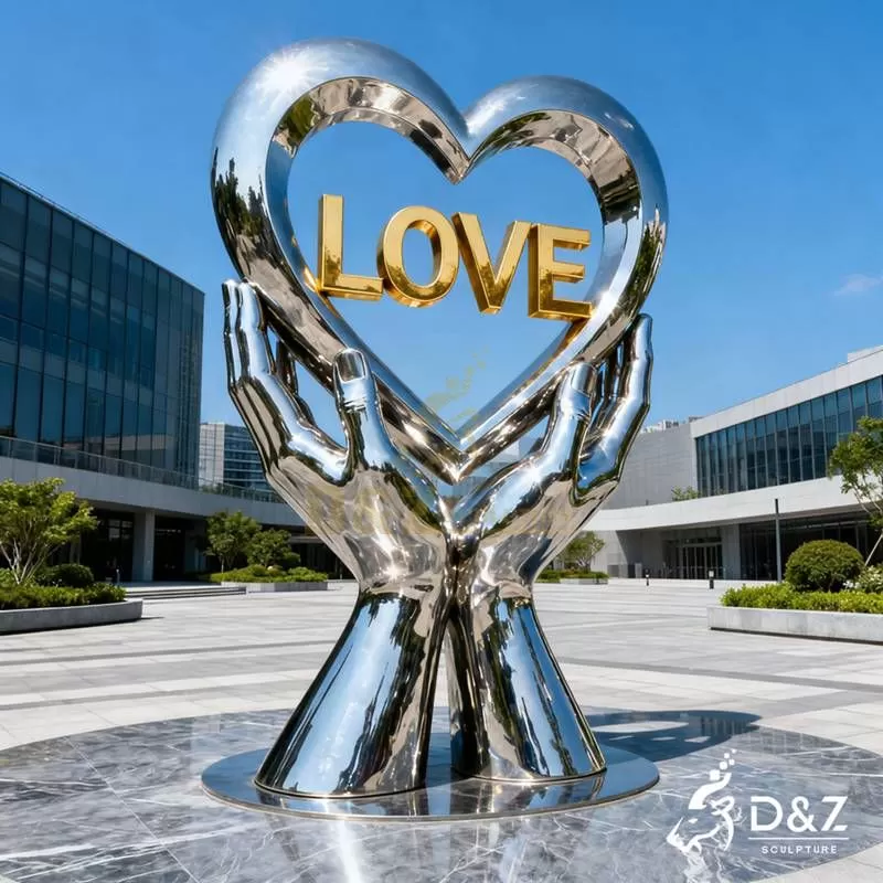 Large Abstract Metal Art Love Sculpture for Sale DZJ-191 Large Abstract Metal Art Love Sculpture for Sale DZJ-191