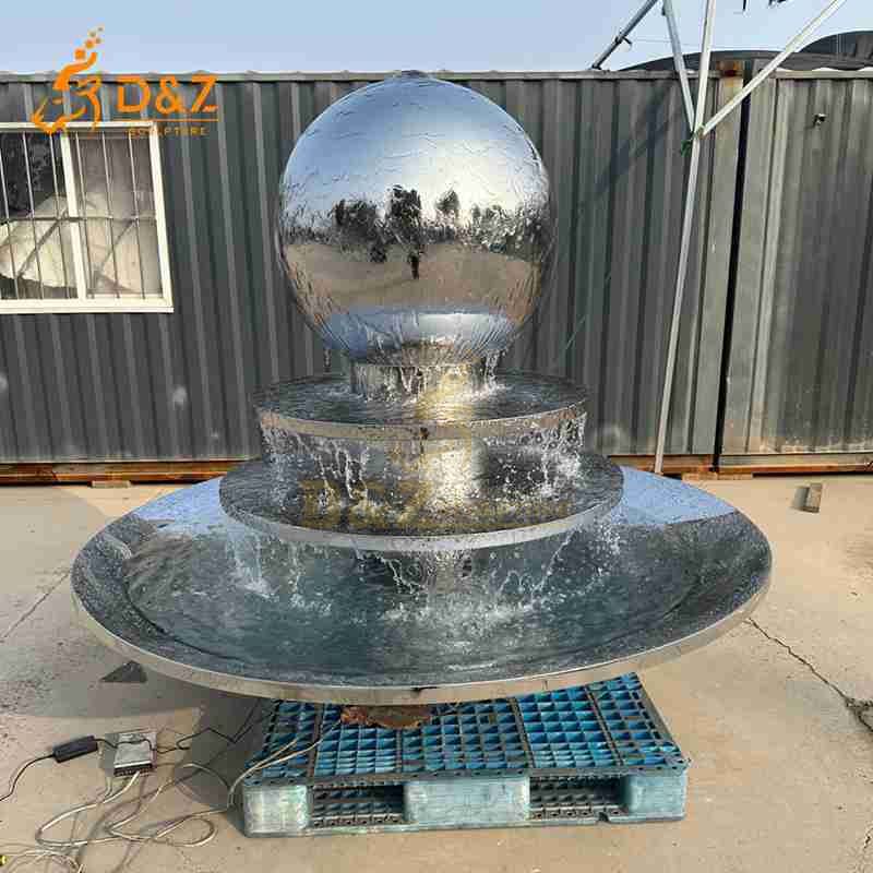 stainless steel sphere fountain