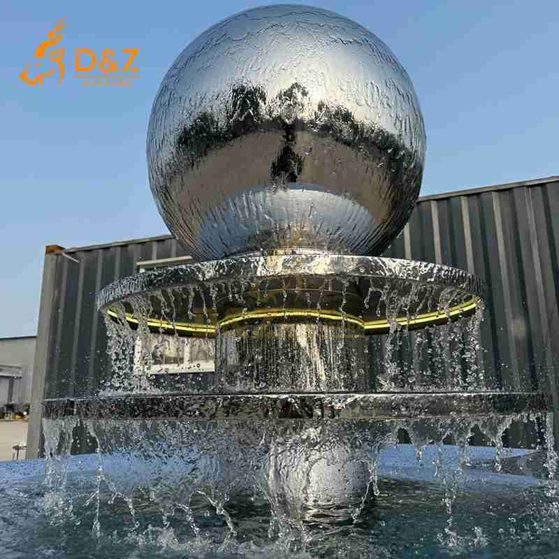 modern sphere fountain