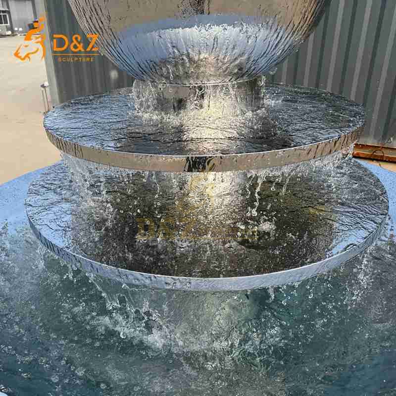 outdoor sphere fountain