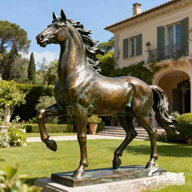 Large Outdoor Bronze Horse Garden Statue for Sale DZJ-200