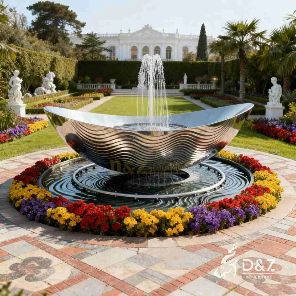 Custom Metal Fortune Boat Water Fountain for Sale DZ-915