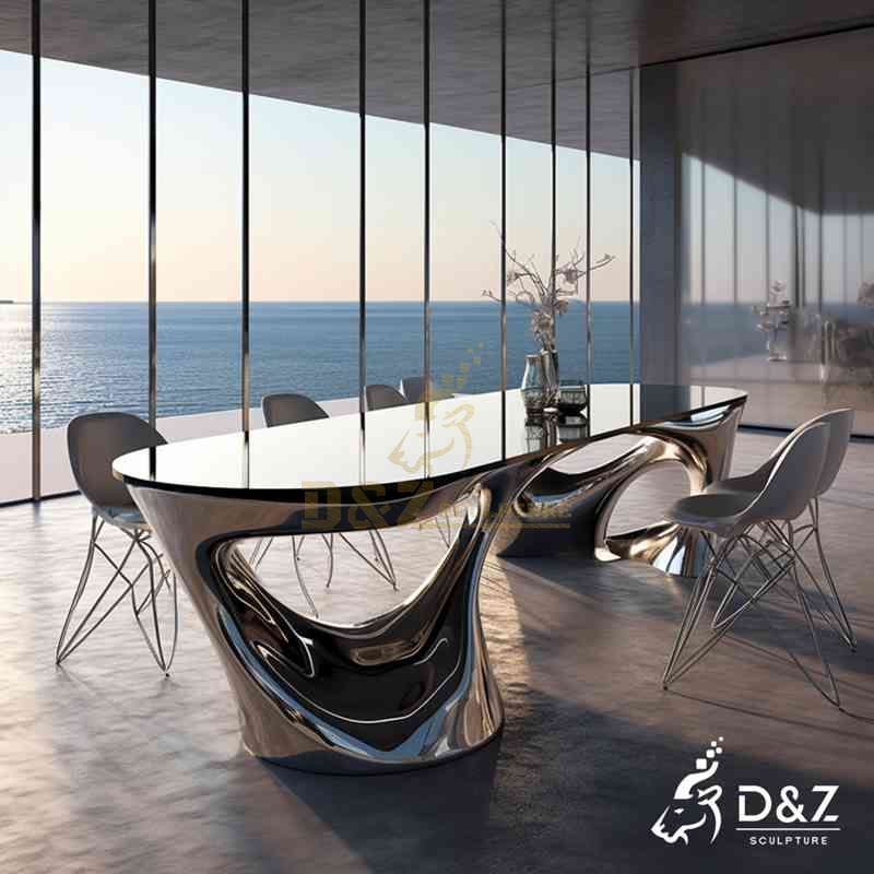 Custom Large Metal Modern Art Table for Sale DZJ-209