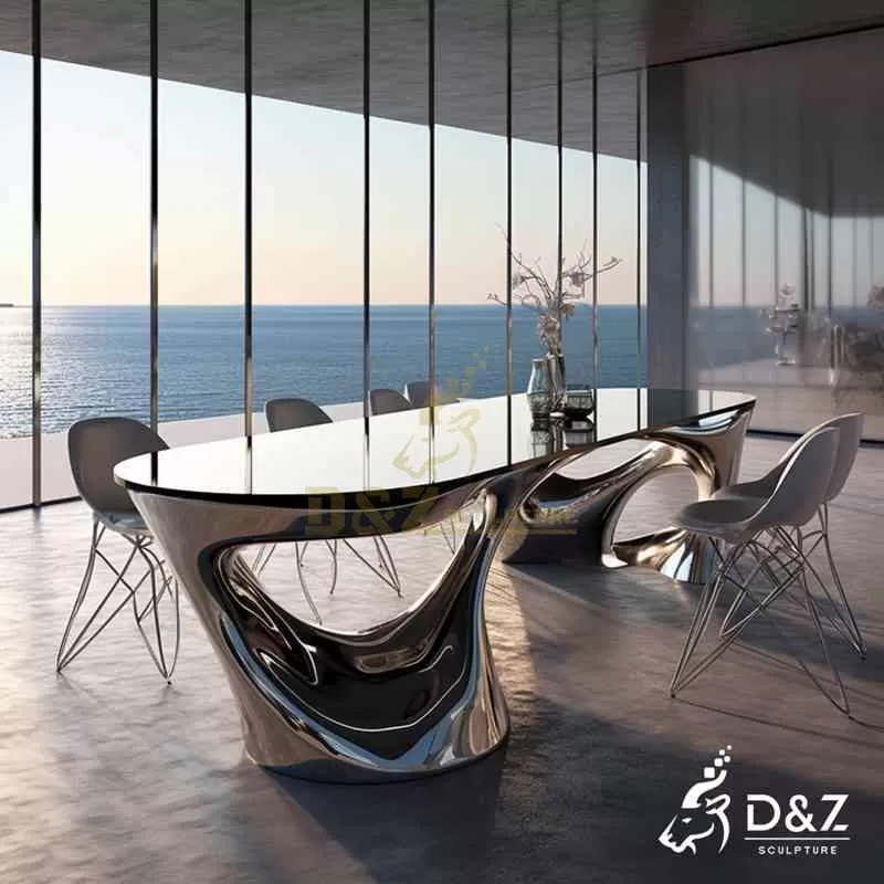 Custom Large Metal Modern Art Table for Sale DZJ-209