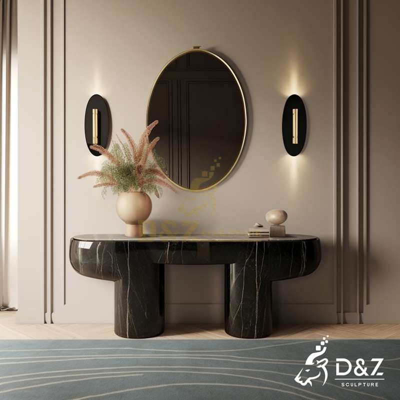 entry console table with mirror