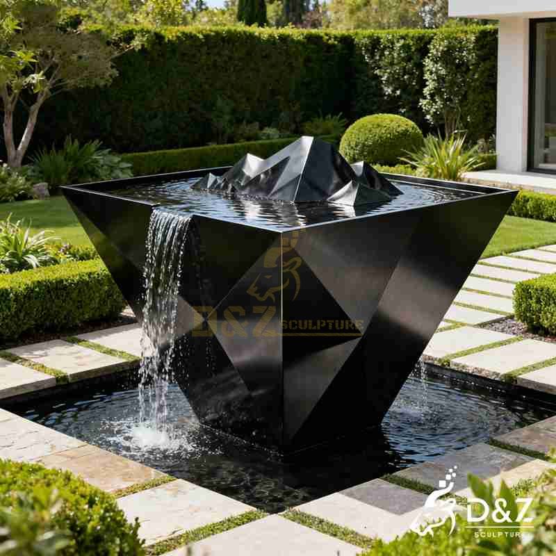 modern metal fountain