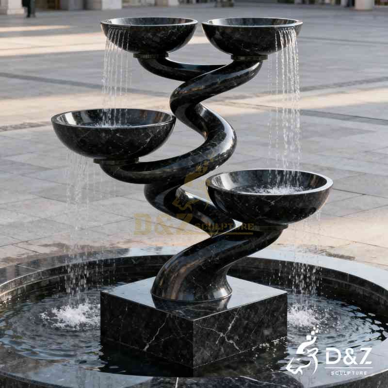 black marble fountain
